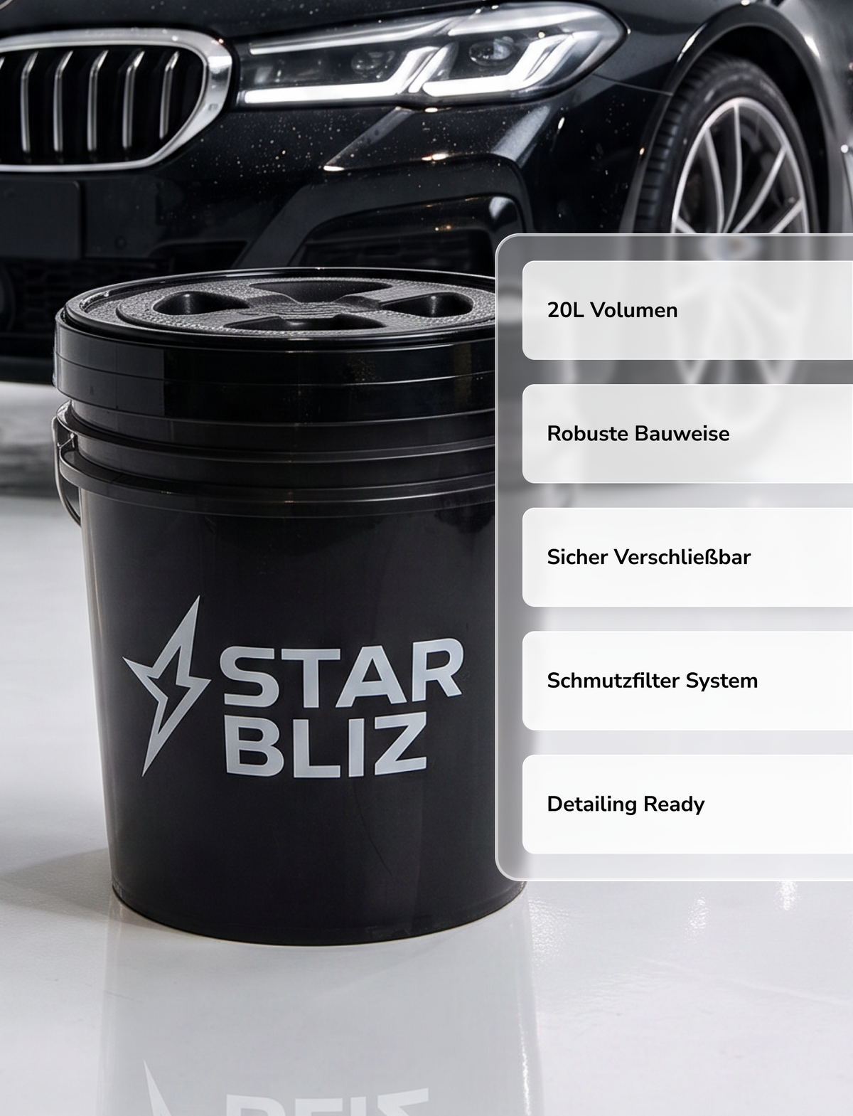 Detailing Bucket 20L mit Gamma Lid